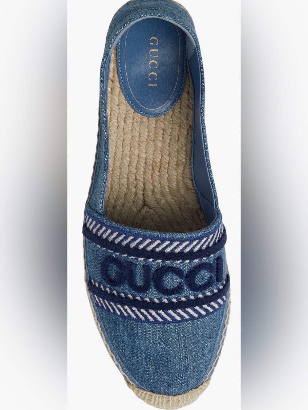 Gucci Denim Espadrille Flats. Size 38.5. - Picture 2 of 15
